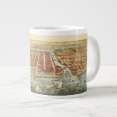 シカゴアンティークマップ、ラサール通り&リバー ジャンボコーヒーマグカップ (正面右)