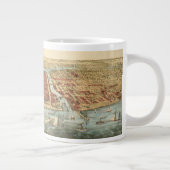 シカゴアンティークマップ、ラサール通り&リバー ジャンボコーヒーマグカップ (右)