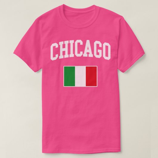 シカゴイタリアンイタリアItalianoイタリア国旗 Tシャツ (デザイン正面)