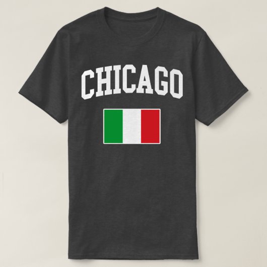 シカゴイタリアンイタリアItalianoイタリア国旗 Tシャツ (デザイン正面)