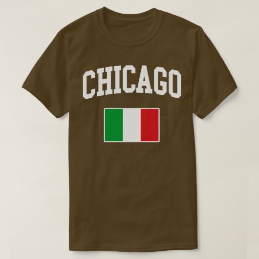 シカゴイタリアンイタリアItalianoイタリア国旗 Tシャツ (デザイン正面)