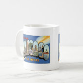 シカゴイリノイからの挨拶 コーヒーマグカップ (正面左)