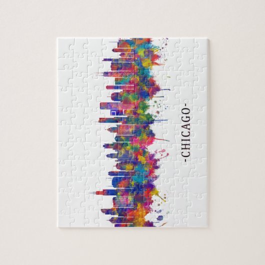 シカゴイリノイのスカイライン ジグソーパズル (縦)