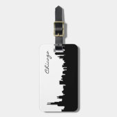 シカゴイリノイのスカイライン ラゲッジタグ (正面縦)