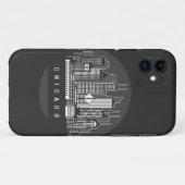 シカゴイリノイのスカイライン Case-Mate iPhoneケース (裏面(横))