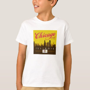 シカゴイリノイのスカイライン Tシャツ