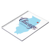 シカゴイリノイのヴィンテージの地図 ノートブック (左側)