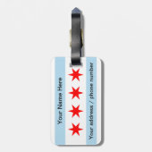 シカゴイリノイのヴィンテージの荷物のラベル ラゲッジタグ (裏面縦)