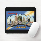 シカゴイリノイのヴィンテージの郵便はがき マウスパッド (マウス)