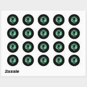 シカゴイリノイスクールボーイ像スケートボード ラウンドシール (シート)