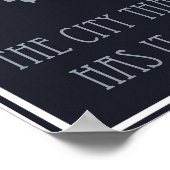 シカゴイリノイズシティスカイラインヴィンテージトラベル ポスター (角)