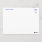 シカゴイリノイズスカイラインサンライズトラベルポストカード ポストカード (裏面)