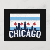 シカゴイリノイズスカイライン4スターズヴィンテージ ポストカード (正面)
