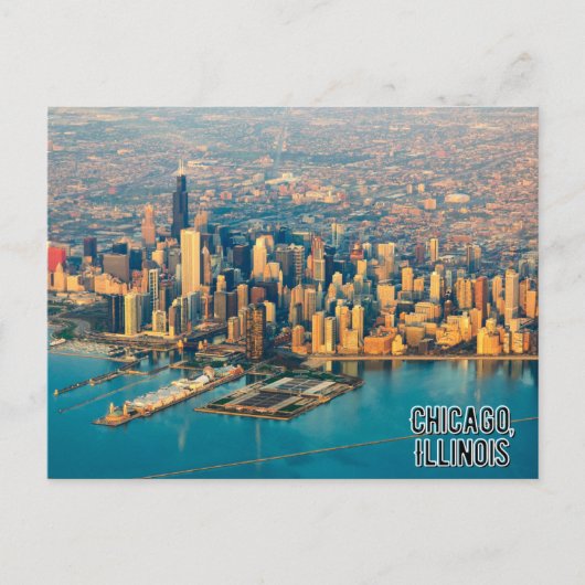 シカゴイリノイズダウンタウンポストカード ポストカード (正面)