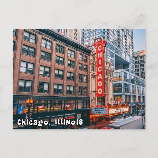 シカゴイリノイズダウンタウンポストカード ポストカード (正面)