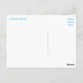 シカゴイリノイズナイトスカイライン旅行ポストカード ポストカード (裏面)