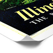 シカゴイリノイビーチヴィンテージトラベル ポスター (角)