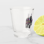 シカゴイリノイ州グラフィティショットグラス ショットグラス (左)