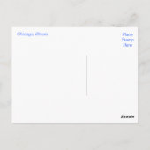 シカゴイリノイ州スカイライン&カナル旅行ポストカード ポストカード (裏面)