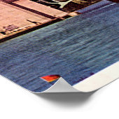 シカゴイリノイ州外ドライブブリッジとスカイライン ポスター (角)