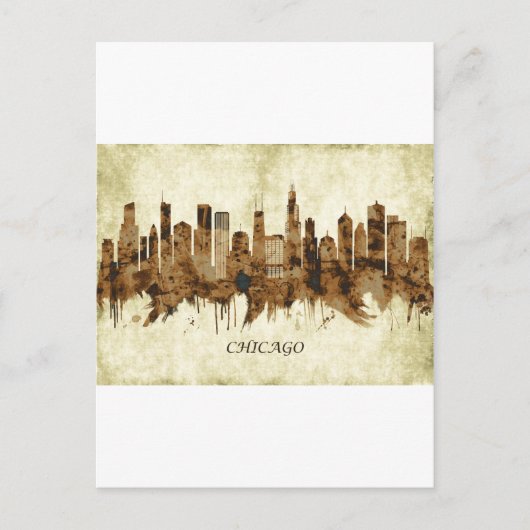 シカゴイリノイ市街 シーズンポストカード (正面)