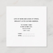 シカゴイリノイ引っ越しました新しい住所カード エンクロージャーカード (裏面)