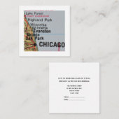 シカゴイリノイ引っ越しました新しい住所カード エンクロージャーカード (正面/裏面)