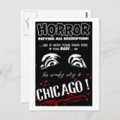 シカゴイリノイ旅行ホラーグリーティング ポストカード (正面/裏面)