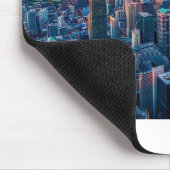 シカゴイリノイ日没の米国-シカゴ--のスカイライン マウスパッド (コーナー)