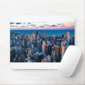 シカゴイリノイ日没の米国-シカゴ--のスカイライン マウスパッド (マウス)
