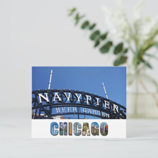 シカゴイリノイ海軍ピアサイン ポストカード (スタンド正面)