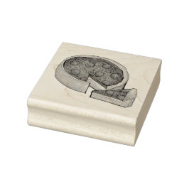 シカゴイリノイ深いディッシュペパロニピザパイ ラバースタンプ