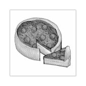 シカゴイリノイ深いディッシュペパロニピザパイ ラバースタンプ (インプリント)