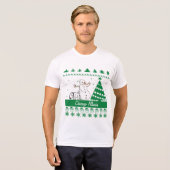 シカゴイリノイ犬の小便をする雪だるまの粘着性のセーター Tシャツ (正面フル)