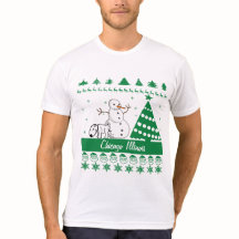 シカゴイリノイ犬の小便をする雪だるまの粘着性のセーター