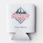 シカゴイリノイ統一された州レトロスカイラインUSA 缶クーラー (裏面)