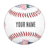 シカゴイリノイ統一された州レトロスカイラインUSA 野球ボール (正面)