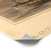 シカゴイリノイ1871アンティークパノラママップ ポスター (角)