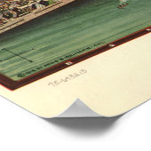 シカゴイリノイ1916アンティークパノラママップ ポスター (角)