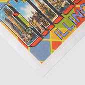 シカゴイリノイILの古いヴィンテージ旅行記念品 薄葉紙 (詳細)