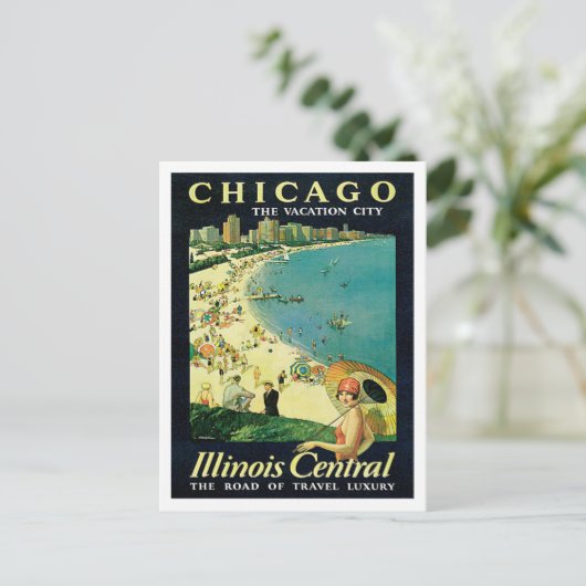 シカゴイリノイIL USヴィンテージ ポストカード (スタンド正面)