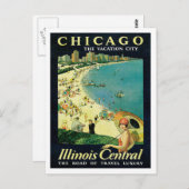 シカゴイリノイIL USヴィンテージ ポストカード (正面/裏面)