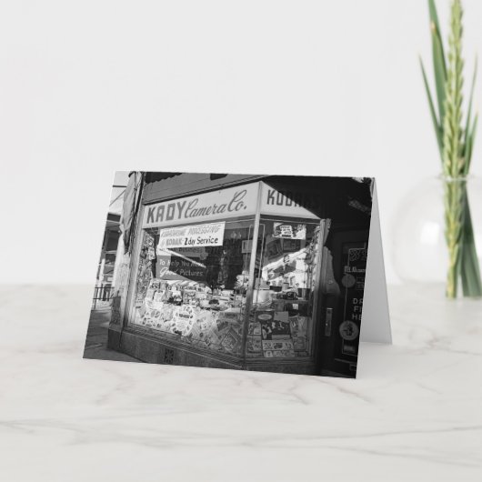 シカゴイリノイKady Camera Co Storeウィンドウ1950s カード (正面)