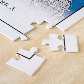 シカゴイリノイUSAシティトラベルシティマップ ジグソーパズル (側面)