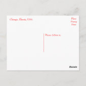 シカゴイリノイUSA – サンセットのシカゴスカイライン ポストカード (裏面)