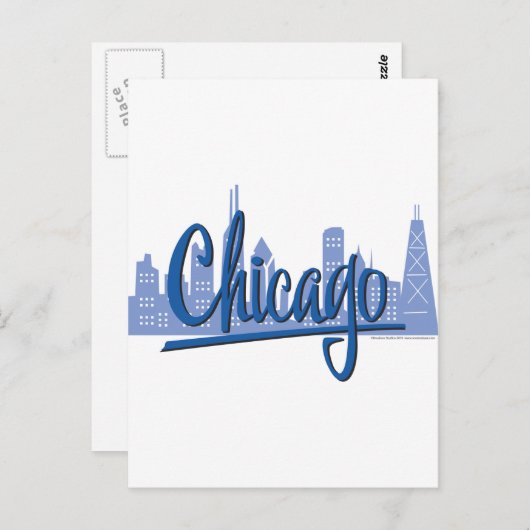 シカゴウィンディシティスカイライン ポストカード (正面/裏面)
