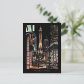 シカゴウォータータワー絵画ズランドソムアート ポストカード (スタンド正面)