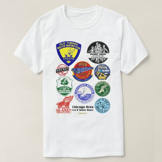 シカゴエリアアイス&ローラリンク。 Tシャツ (デザイン正面)