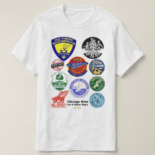 シカゴエリアアイス&ローラリンク。 Tシャツ (デザイン正面)