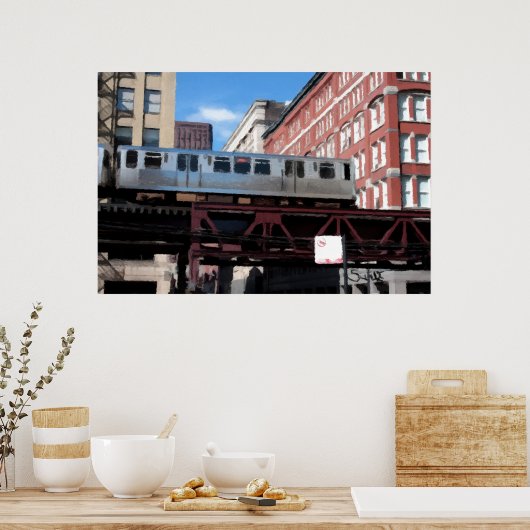 シカゴエルトレイン ポスター (キッチン)